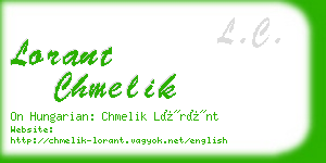 lorant chmelik business card